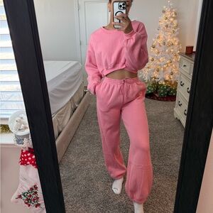 Fashion Nova Pink 2-Piece Lounge Set